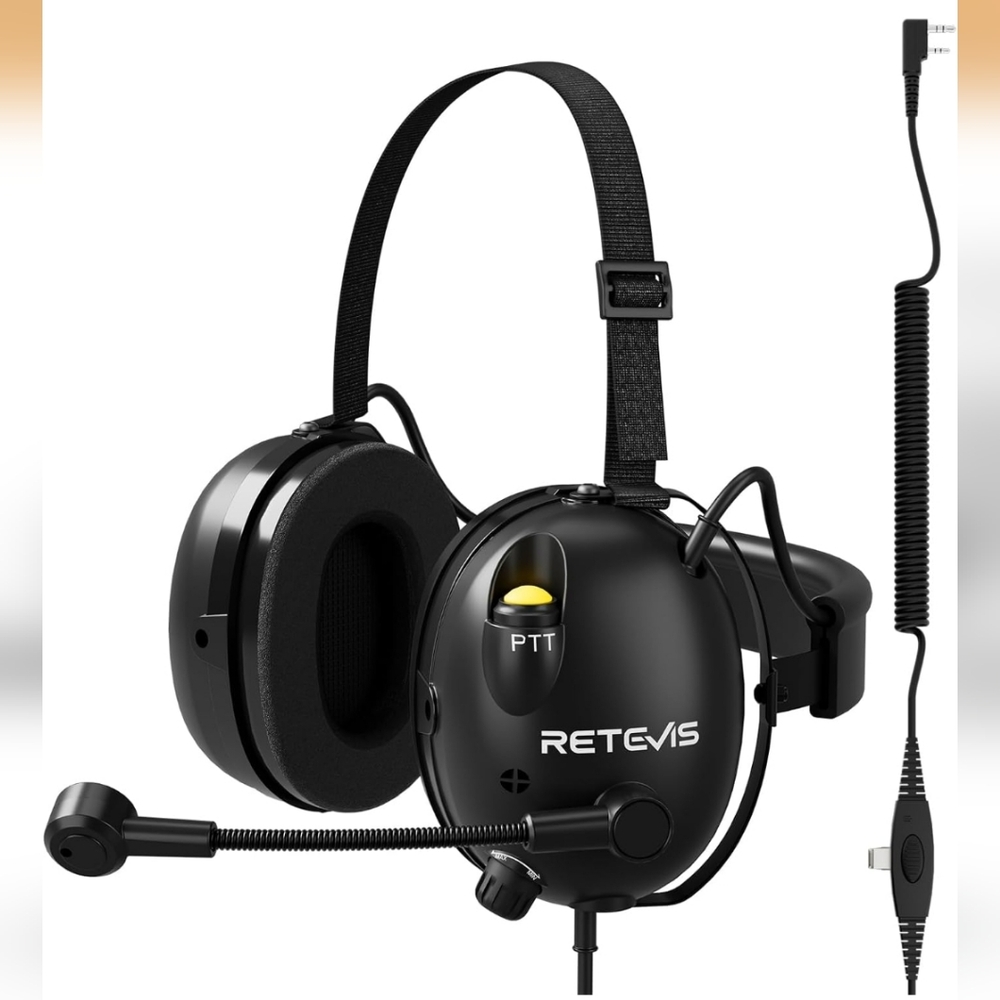 NWOT Retevis ANC Noise Canceling Walkie Talkie Headset